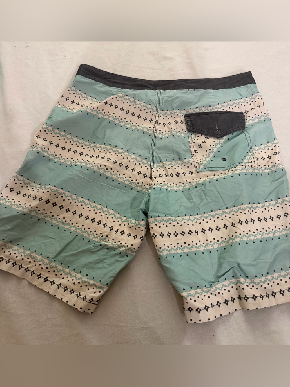 Katin Men’s Aqua Striped Swim Trunks - Picture 2 of 3